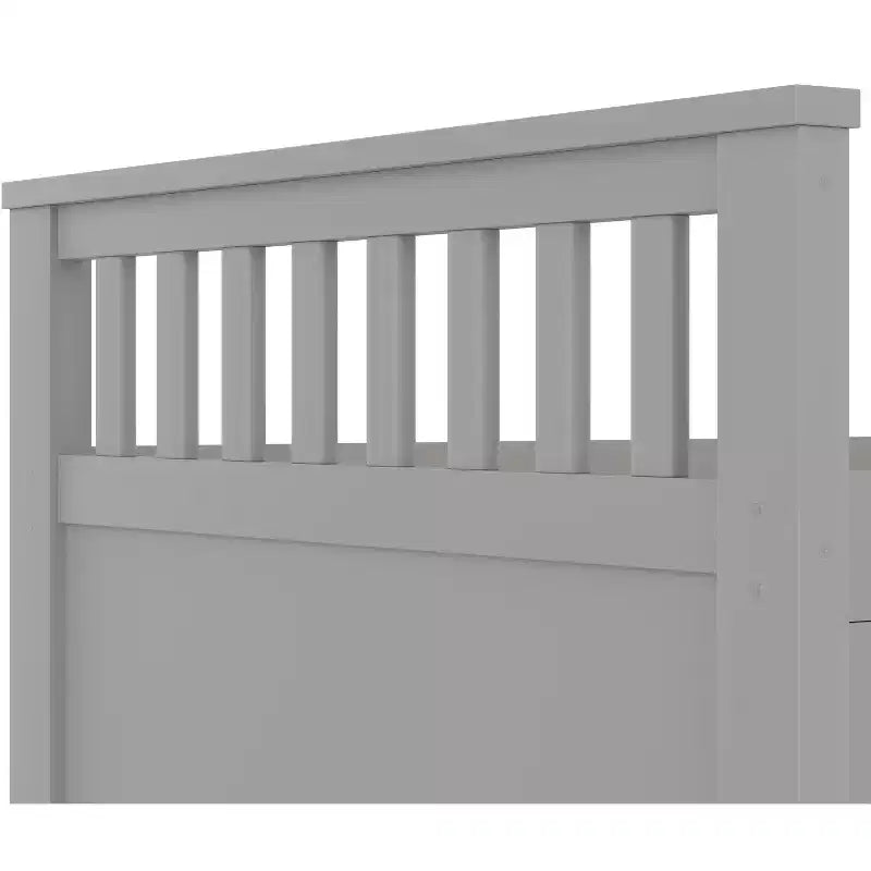 Estructura de cama con plataforma y almacenamiento, tamaño individual - incluye librería, estantes, armarios y 4 cajones