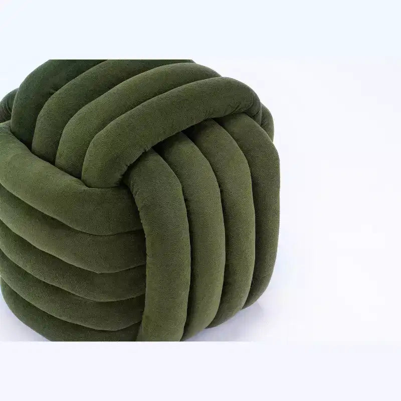 19W Ottoman-Fußhocker, Chenille-Schminkhocker im Knotendesign für Wohnzimmer und Schlafzimmer