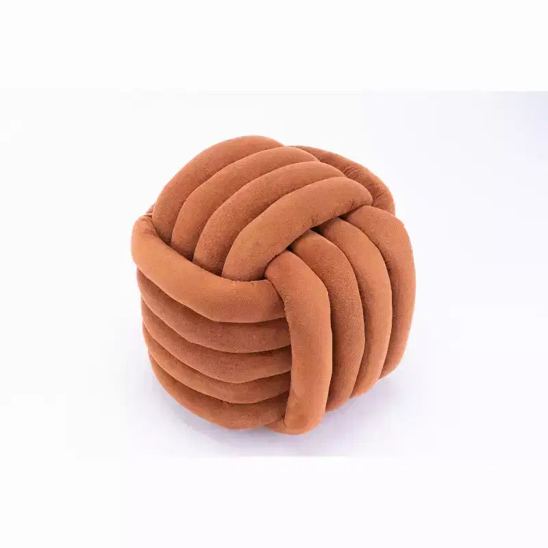 19W Ottoman-Fußhocker, Chenille-Schminkhocker im Knotendesign für Wohnzimmer und Schlafzimmer