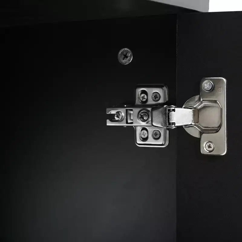 Minimalistischer TV-Ständer/Multimedia-Unterhaltungskonsole, 70 Zoll - mit Schubladen, Staufächern und Push-to-Open-Mechanismen; geeignet für Fernseher bis zu 75 Zoll (Whit
