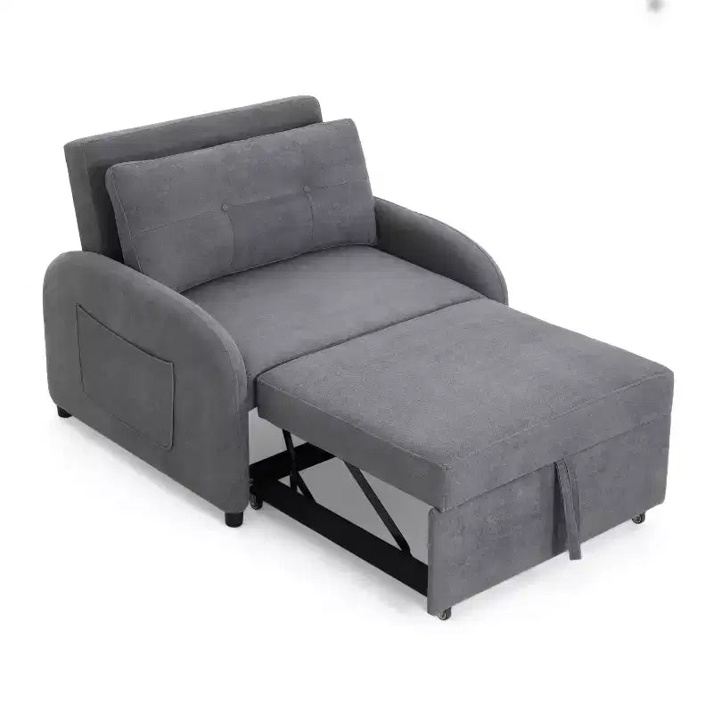 Sofá cama multifuncional 3 en 1 (con respaldo ajustable y bolsillo de almacenamiento)