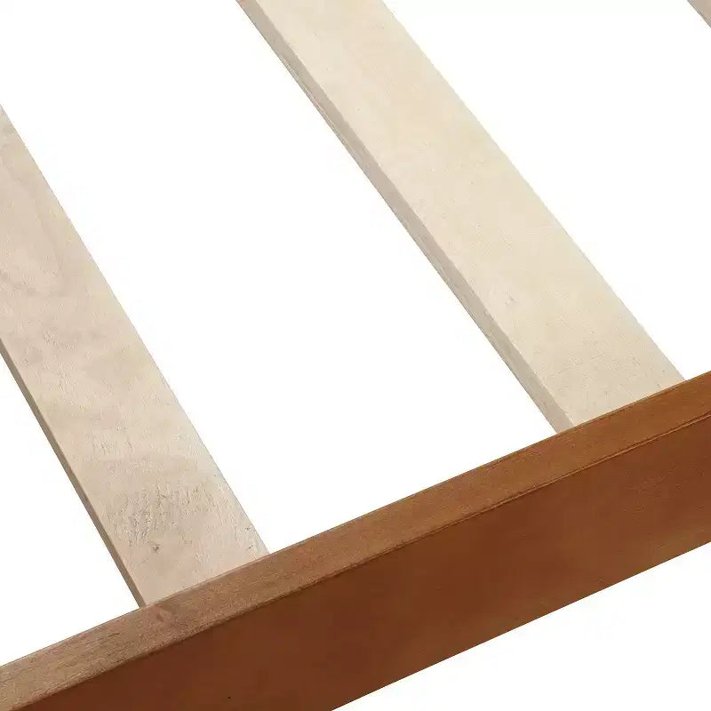 Plattformbettgestell aus Holz im Schlitten-Design, mit Kopfteil, Fußteil und stabiler Lattenrostauflage