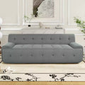 Modernes Sofa im minimalistischen Stil mit getuftetem Design und Polsterung, 3-Sitzer-Kompressionssofa für Wohnzimmer, Schlafzimmer und Apartment