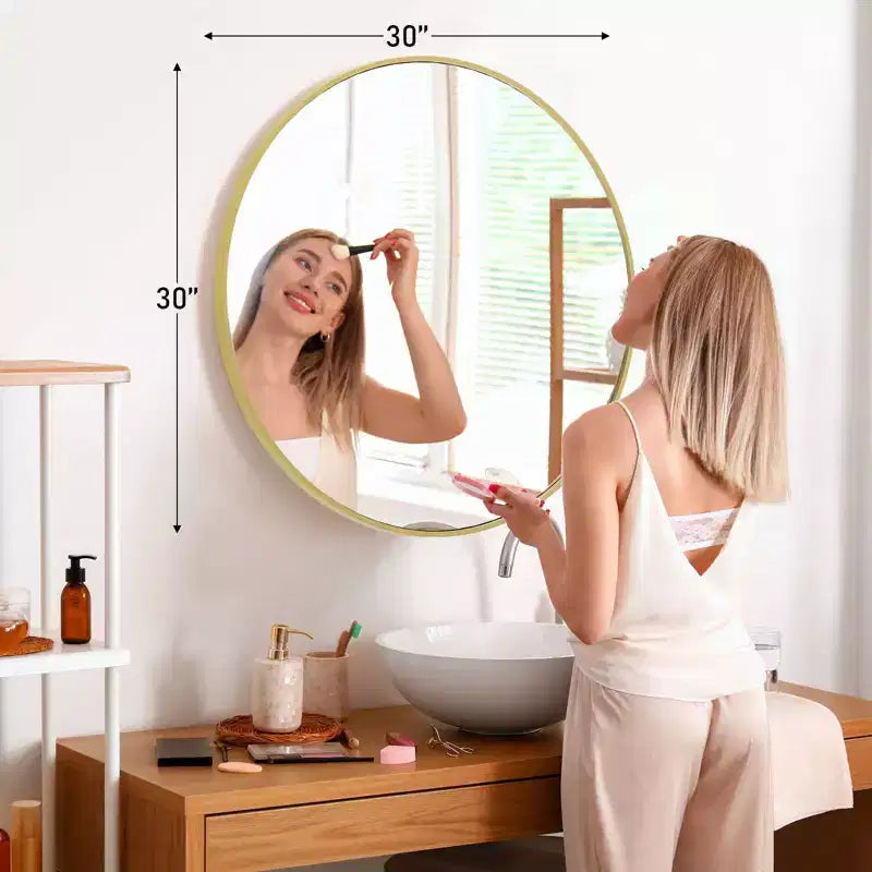 30 Inch Rundspiegel, Hängespiegel über dem Waschbecken, Bad-Hängespiegel