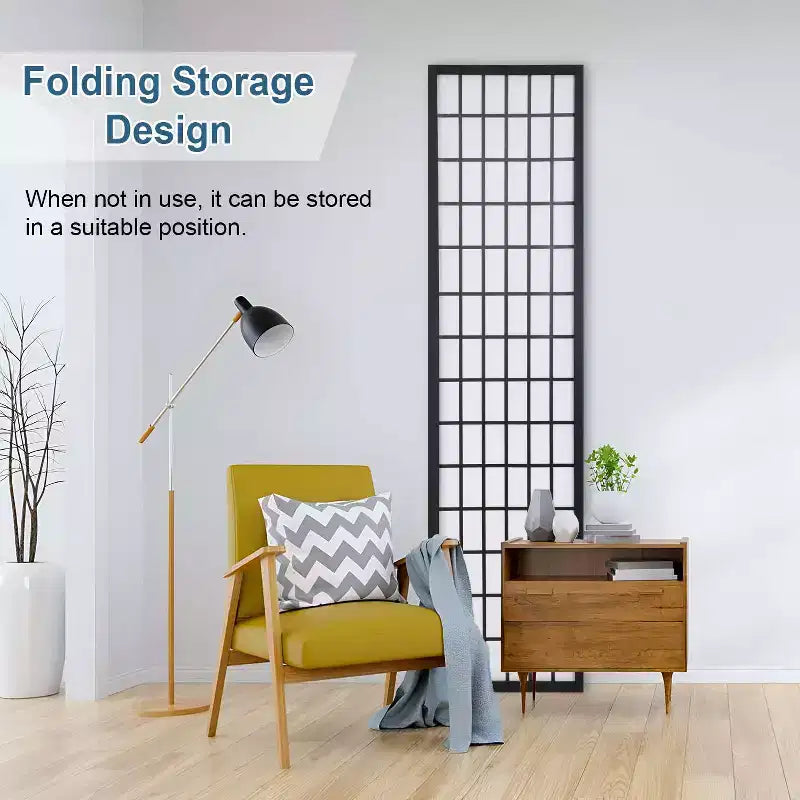 Elegante separador de ambientes plegable de 4 paneles y 6 pies, biombo plegable para privacidad con estructura de madera maciza y paneles shoji