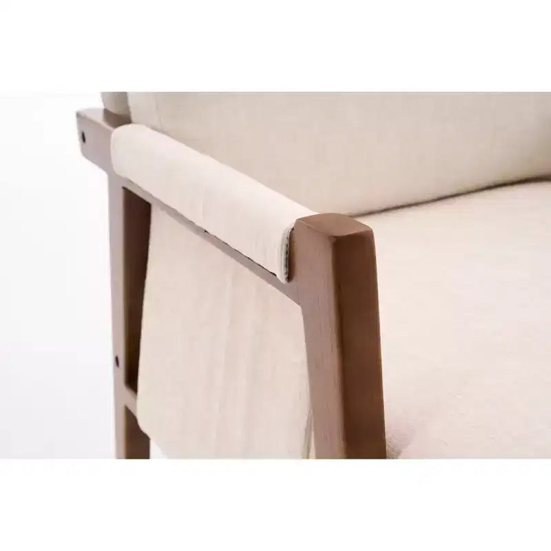 Sillón decorativo moderno de mediados de siglo con tapizado de chenilla, sillón de madera con reposabrazos, sofá individual para sala de estar y dormitorio