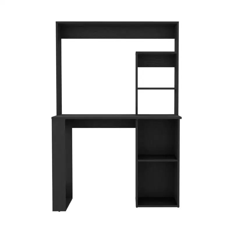 Schreibtisch 38.8, Schreibtisch mit Aufsatz und 5 Ablagefächern, großzügige Tischplatte, moderner Arbeitsplatz für Laptop, Büro, Schlafzimmer und Arbeitszimmer