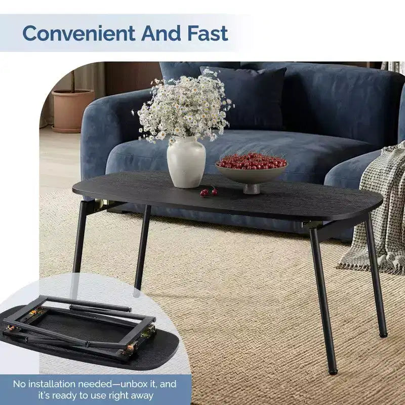 Table basse pliante d’appoint sans rangement pour le salon