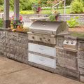 30x23x10 Outdoor-Küchenschublade, BBQ-Schublade aus Edelstahl mit flächenbündigem Einbau, Silber