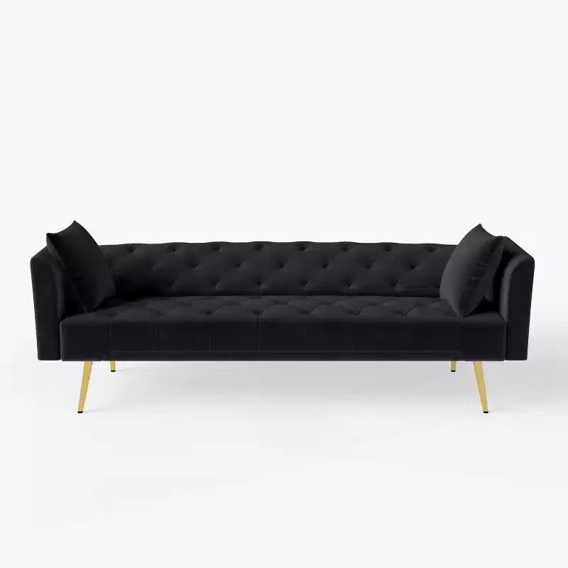 Moderner Schlafsessel aus Samt mit 3-fach verstellbarer Rückenlehne, umwandelbares Schlafsofa für kleine Wohnzimmer oder Gästezimmer