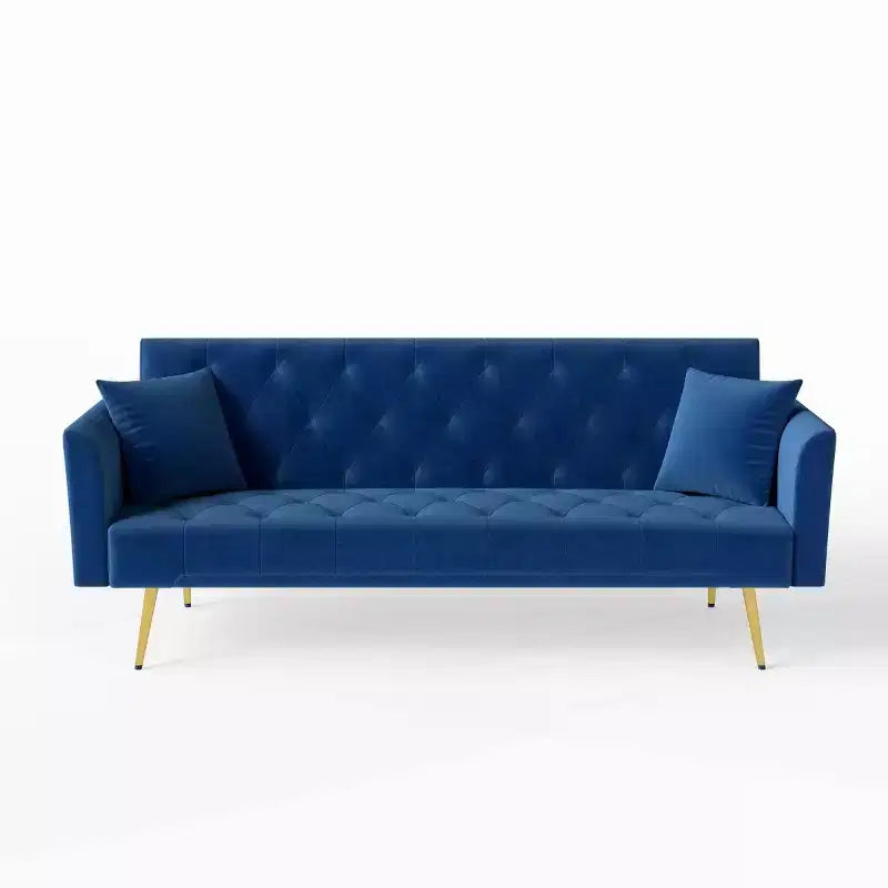 Moderner Schlafsessel aus Samt mit 3-fach verstellbarer Rückenlehne, umwandelbares Schlafsofa für kleine Wohnzimmer oder Gästezimmer
