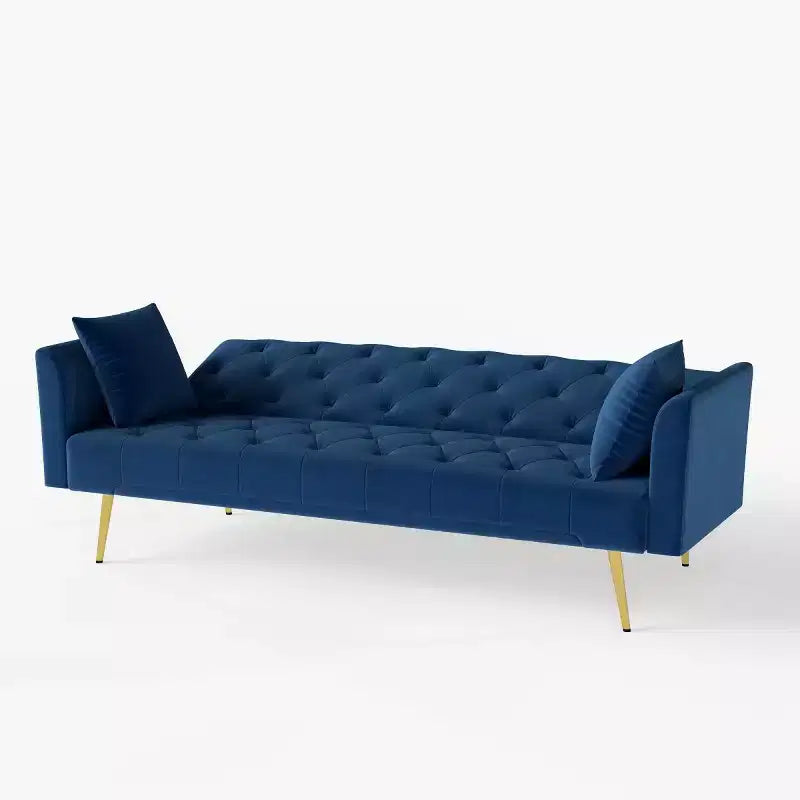 Moderner Schlafsessel aus Samt mit 3-fach verstellbarer Rückenlehne, umwandelbares Schlafsofa für kleine Wohnzimmer oder Gästezimmer