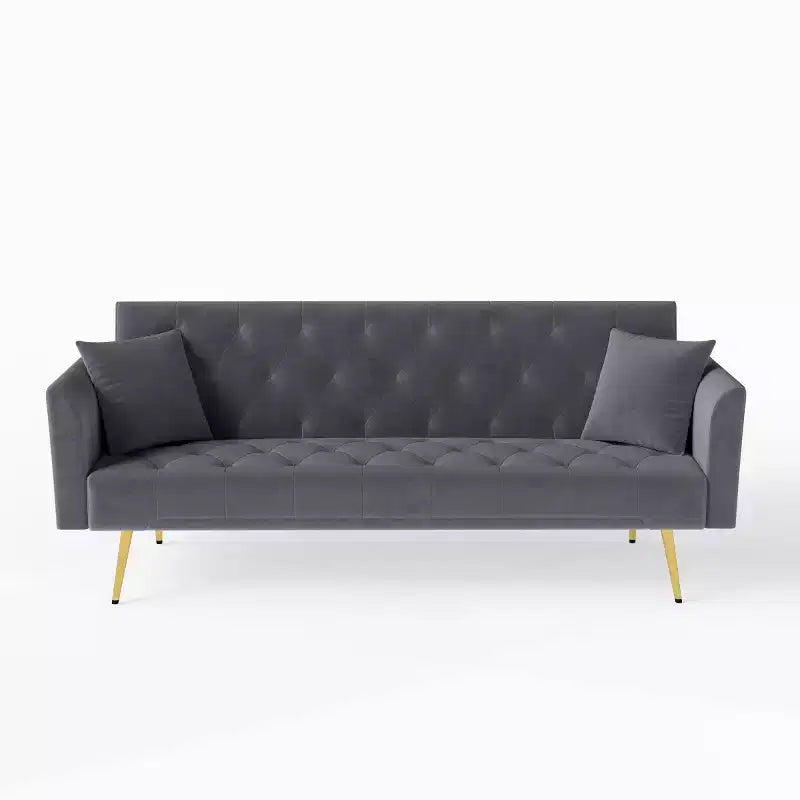 Moderner Schlafsessel aus Samt mit 3-fach verstellbarer Rückenlehne, umwandelbares Schlafsofa für kleine Wohnzimmer oder Gästezimmer
