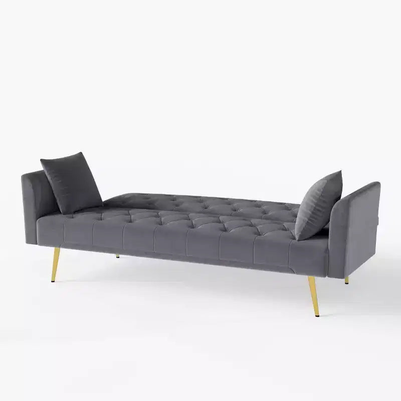 Moderner Schlafsessel aus Samt mit 3-fach verstellbarer Rückenlehne, umwandelbares Schlafsofa für kleine Wohnzimmer oder Gästezimmer