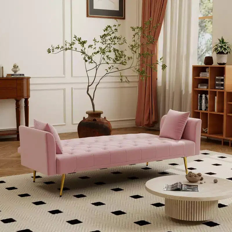 Moderner Schlafsessel aus Samt mit 3-fach verstellbarer Rückenlehne, umwandelbares Schlafsofa für kleine Wohnzimmer oder Gästezimmer