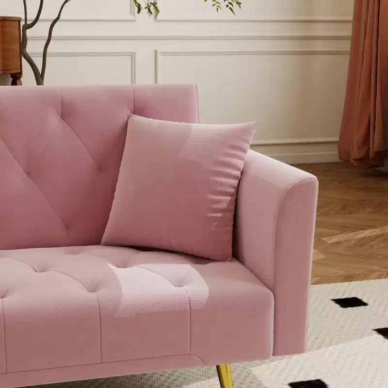 Moderner Schlafsessel aus Samt mit 3-fach verstellbarer Rückenlehne, umwandelbares Schlafsofa für kleine Wohnzimmer oder Gästezimmer